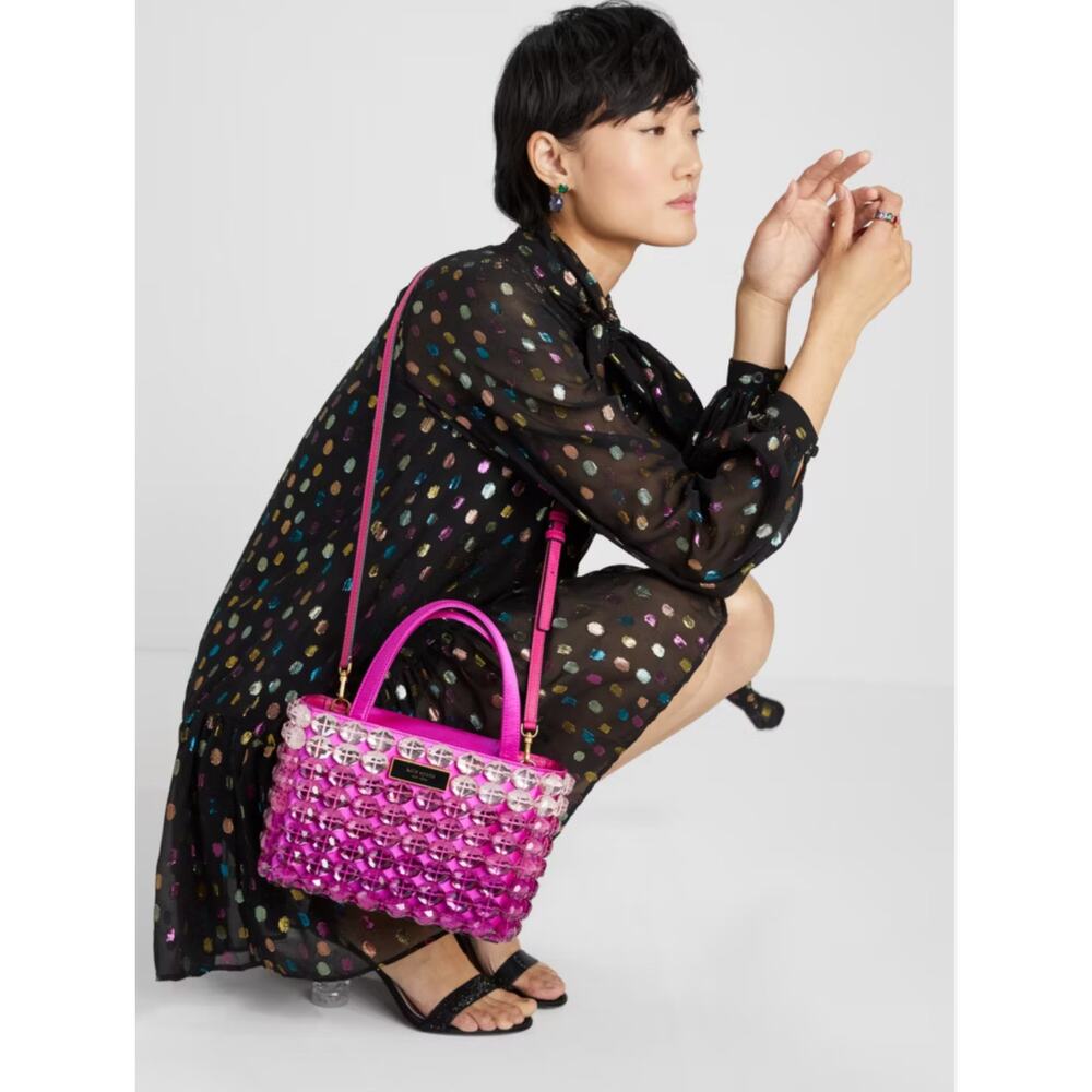 Kate Spade Sam Icon Candy Beaded Satin Small Tote